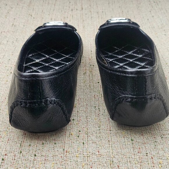 Michael Kors Women Sandal Ballet Flat Black Leather Upper Shoes Size 6.5 - Picture 7 of 13